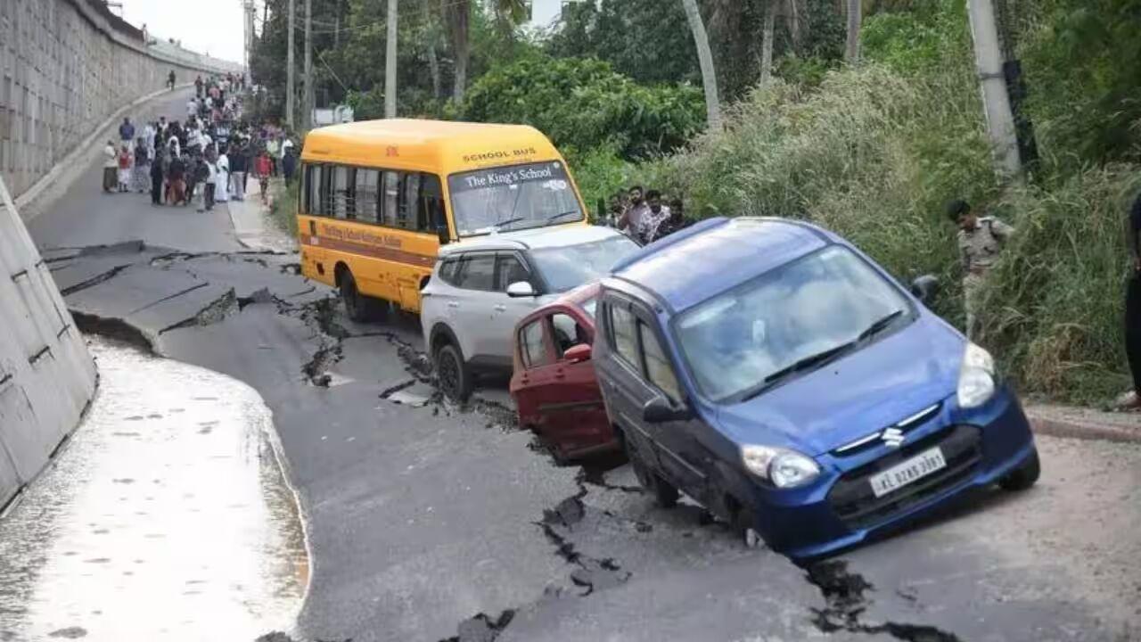 Kollam NH-66 Embankment/Service-Road Collapse — photo 2