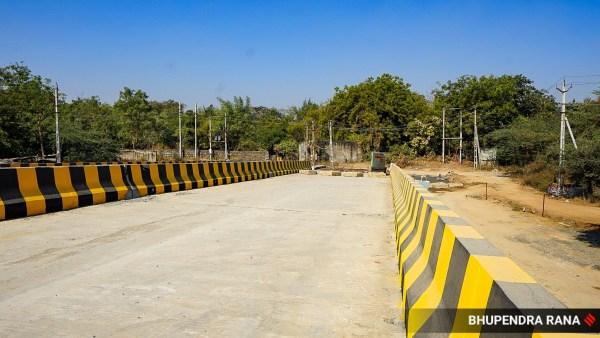 Bopal-Ghuma-Shilaj Railway Overbridge Ends at a Private Plot Wall