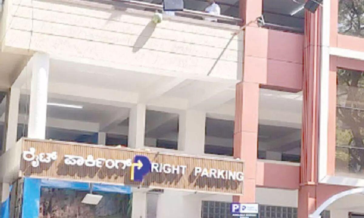 Gandhi Bazaar Smart City Parking Used as Car Showroom Storage