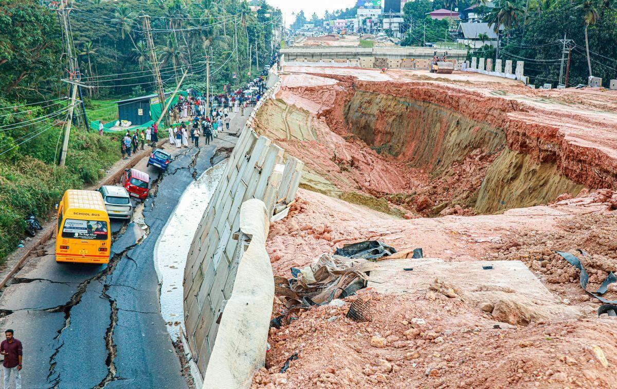 Kollam NH-66 Embankment/Service-Road Collapse