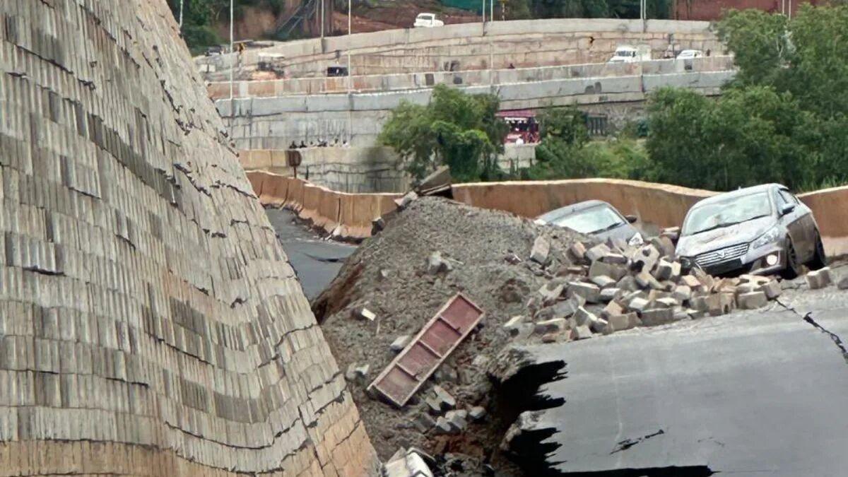 NH-66 Kooriyad Embankment and Retaining Wall Collapse