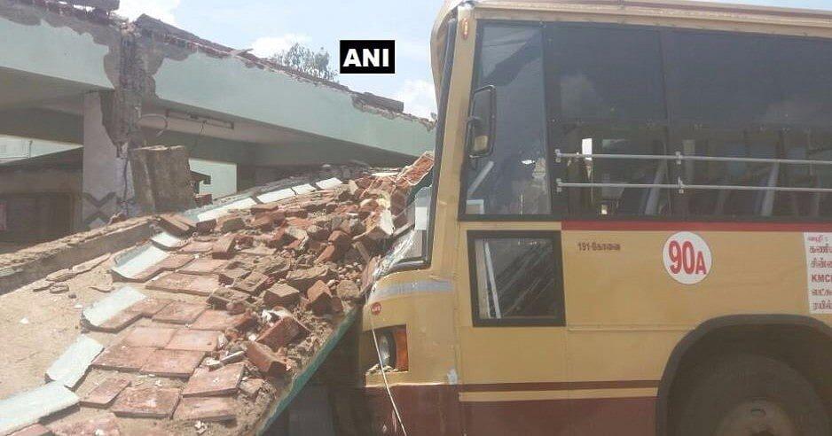 Somanur Bus Stand — Roof Collapse (Sunshade With No Support Column)