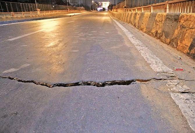 Subhash Bridge — Span Sinks and Cracks Open Up